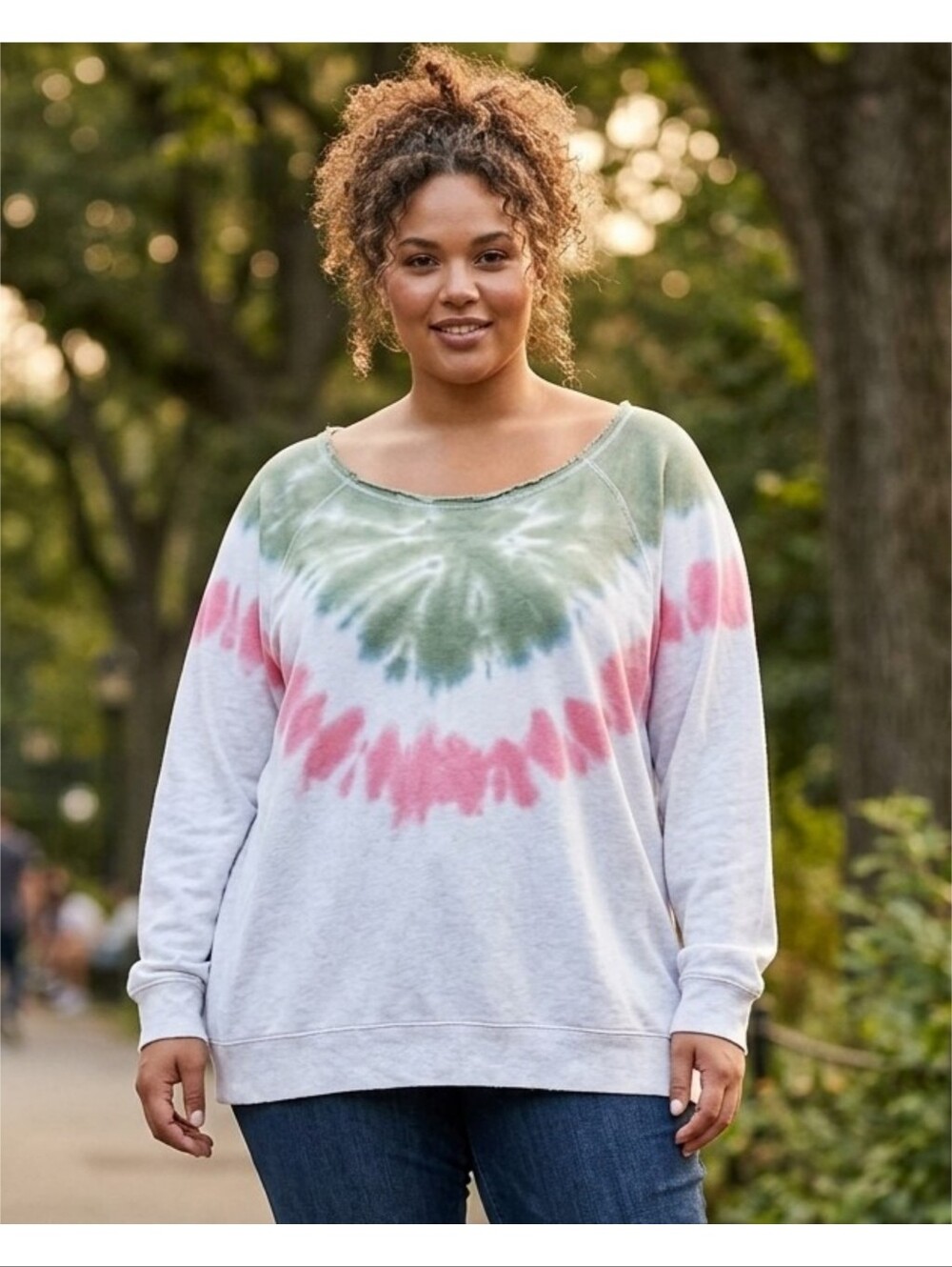 Cato Active Oversized Tie-dye Sweatshirt Pink Size 26/28W